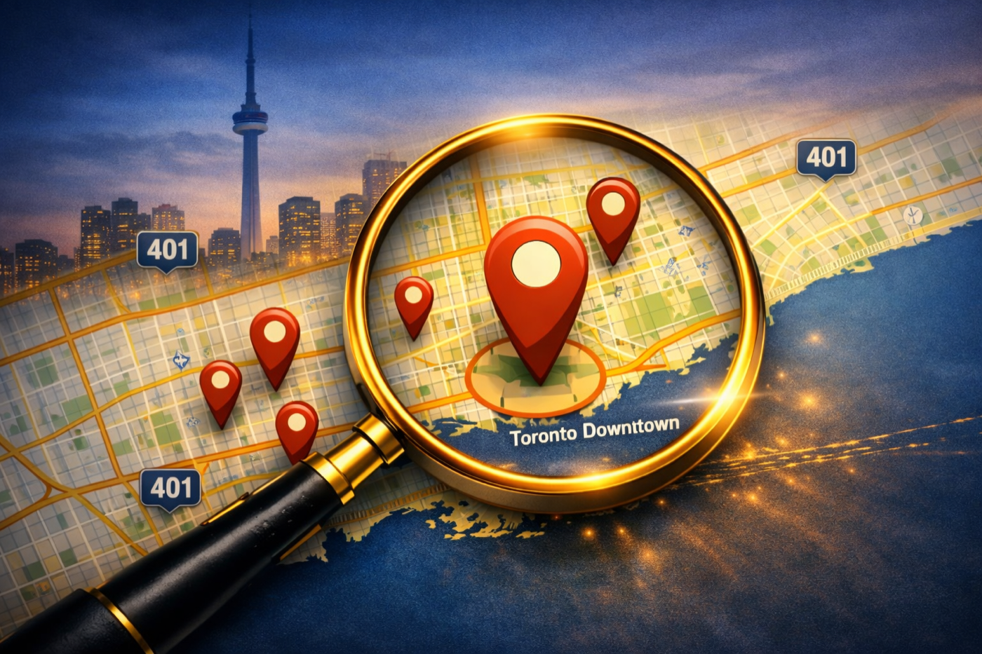Google Ads management Toronto. AI-rendered image.