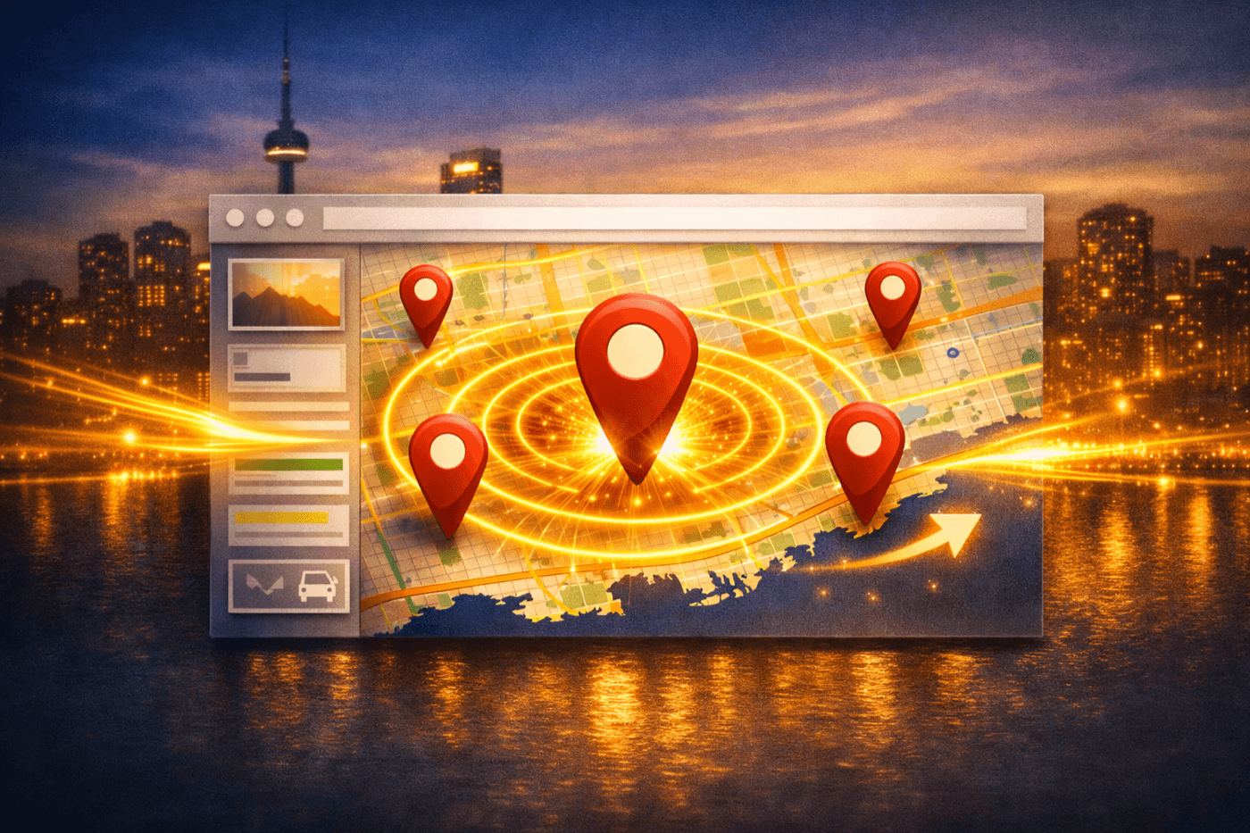local SEO Toronto. AI-rendered image.